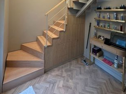 Escalier en bois de hêtre sur mesure à La Rochelle